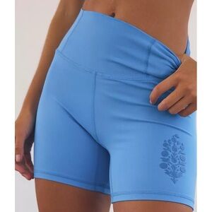 FP Movement Never Better Logo Bike Shorts - Riviera Blue NWT